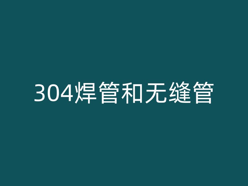 304焊管和无缝管