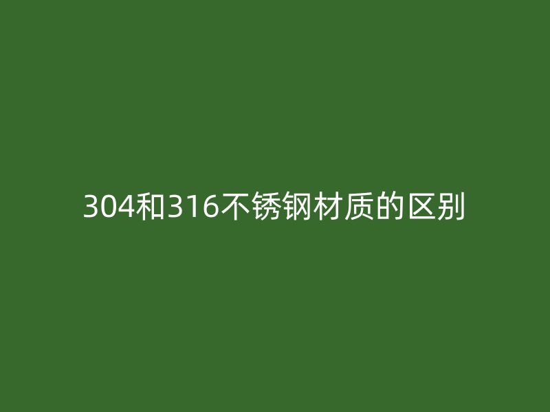 304和316荣耀足球官网材质的区别