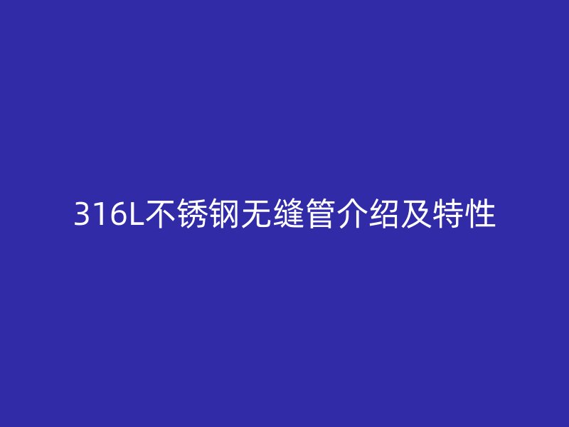316L荣耀足球官网无缝管介绍及特性